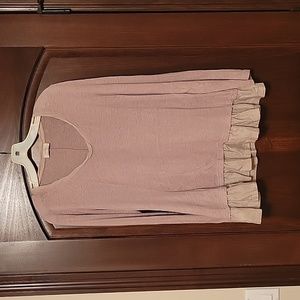 Wrap London tunic/top US 8 mauve/taupe
